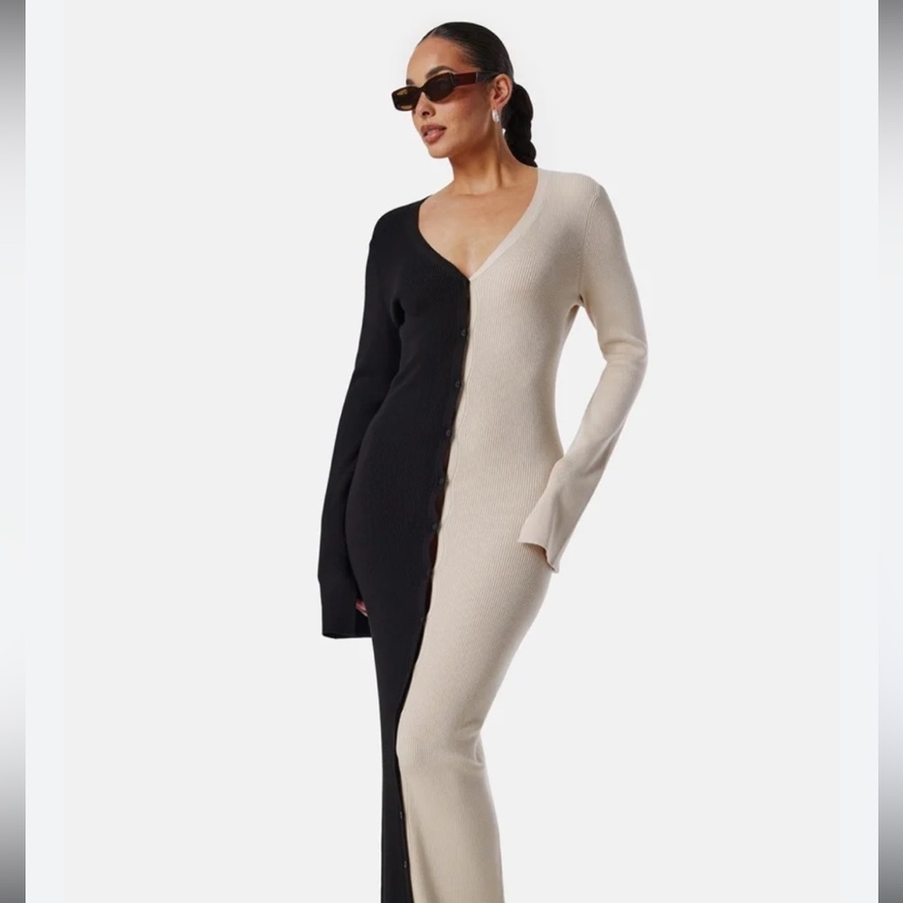 NWT STAUD color block knit dress